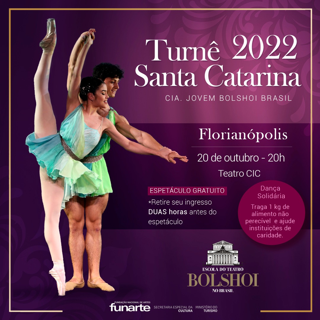 Bolshoi realiza apresentação Gratuita em Florianópolis