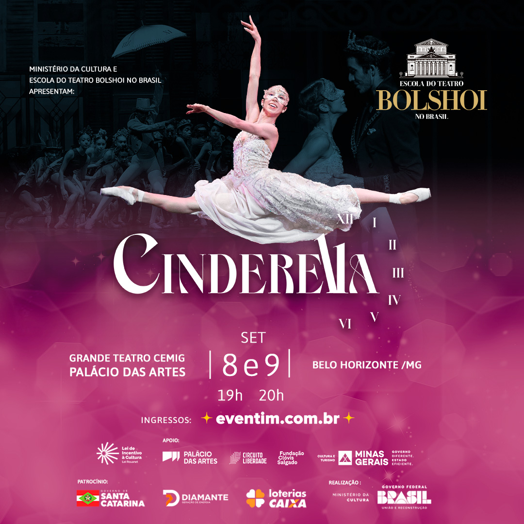 Escola do Teatro Bolshoi no Brasil apresenta Balé “Cinderella” em Belo Horizonte
