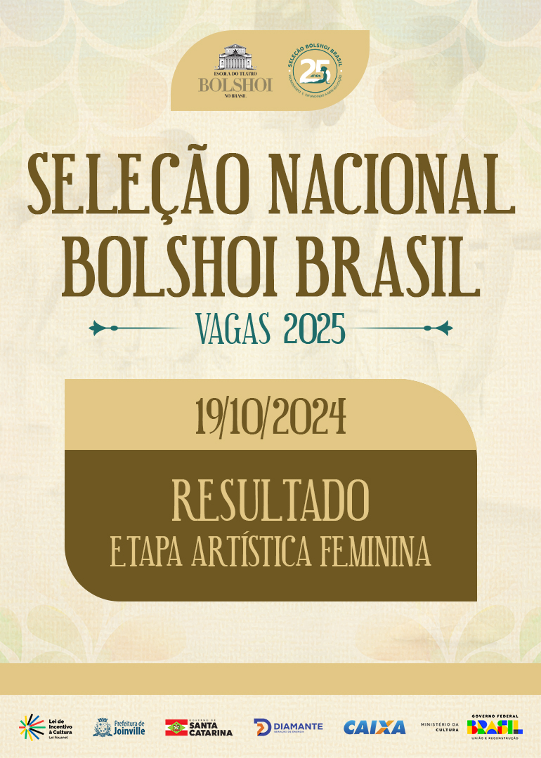 RESULTADO DA ETAPA ARTÍSTICA FEMININO - Seleção Nacional / Vagas 2025